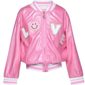 Baby Sara Lightweight Bomber Jacket- Pink VAT $101.75