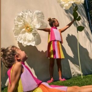 Abel & Lula Fringed Dress- Magenta VAT $129.75