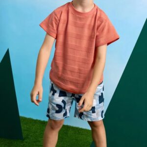 Mayoral Boys Short Sleeve T Shirt- Dark Peach VAT $28.30