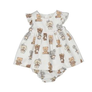 Mayoral Baby Girl Bunny Cap Sleeve Dress- Jade VAT $56.60