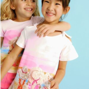 Mayoral Toddler Girl Bow Strap Dress- Blanco VAT $48.90