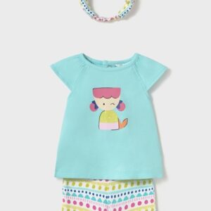 Mayoral Baby Girl Leggings w Headband Set- Sirena VAT $43.32