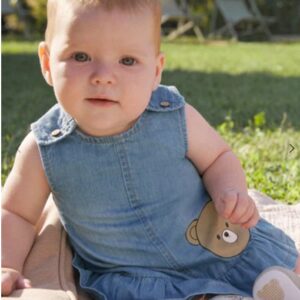 Mayoral Baby Girl Denim Dress & Hat set- Tejano VAT $56.41