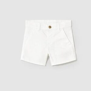 Mayoral Boys Basic Chino Twill Shorts- Blanco VAT $33.88
