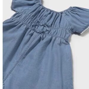 Mayoral Baby Girl Denim Romper- Claro VAT $48.90