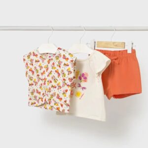 Mayoral Girls Shirt & Short Set- Zanahoria VAT $52.75