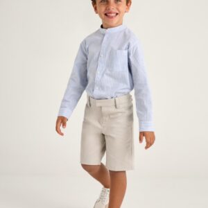 Mayoral Toddler Boy Slim Suiting Bermuda- Hueso VAT $52.75