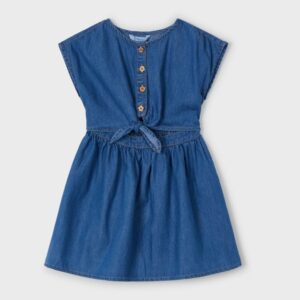 Mayoral Big Girl Pleated Denim Dress- Medio VAT $62.18