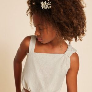 Mayoral Tween Girl Bow Top- Lino VAT $48.90