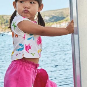 Mayoral Girls Shirt & Short Set- Fucsia VAT $52.75