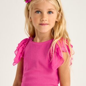 Mayoral Big Girl Short Sleeve Shirt- Peonia VAT $30.23