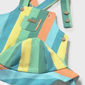 Mayoral Baby Boy Dungaree w Hat- Rayas VAT $48.90