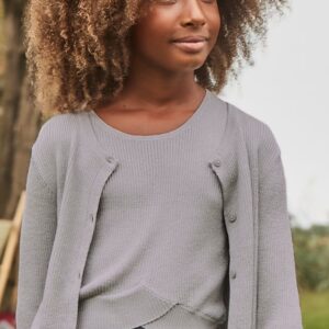 Mayoral Girl's Ribbed Top- Plata VAT $43.32