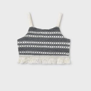 Mayoral Tween Girl Crochet Top- Negro VAT $43.32