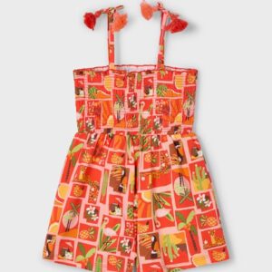 Mayoral Girls Tropical Jumpsuit- Mandarina VAT $43.32