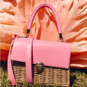 Abel & Lula Basket Handbag-Fuchsia VAT $74.31
