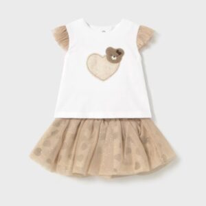 Mayoral Baby Girl Tull Skirt Set- Tapioca VAT $40.29