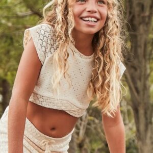 Mayoral Girls Knit Top- Hueso VAT $43.32