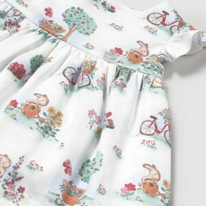 Mayoral Baby Girl Bunny Cap Sleeve Dress- Jade VAT $56.60