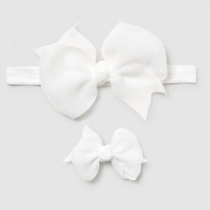 Mayoral Baby Girl Headband and Clip Set- Blanco VAT $24.45