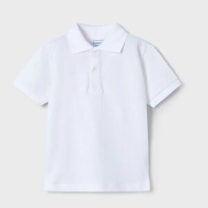 Mayoral Boys Basic Short Sleeve Polo- Blanco VAT $21.95
