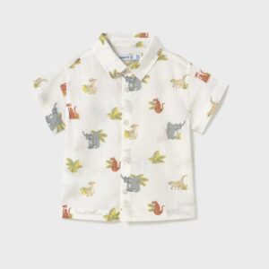 Mayoral Baby Boy Short Sleeve Shirt- Animals VAT $37.54