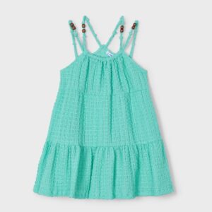 Mayoral Big Girls Knitted Dress- Agua VAT $43.32