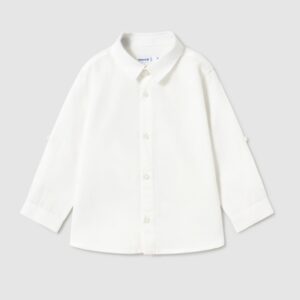Mayoral Boys Long Sleeve Linen Shirt- Blanco VAT $38.12