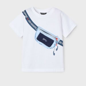 Mayoral Boys Graphic Short Sleeve Shirt- Blanco VAT $30.22