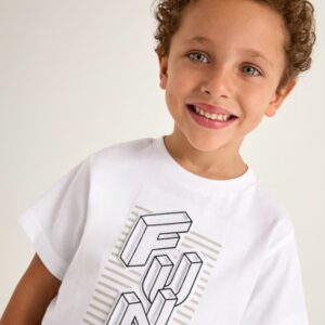 Mayoral Toddler Boy Short Sleeve T Shirt- Blanco VAT $30.23