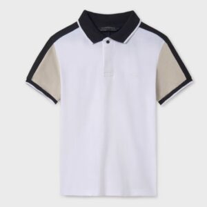 Mayoral Boys Short Sleeve Polo- Blanco- Cuarzo VAT $43.32