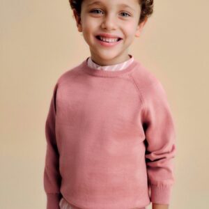 Mayoral Boys Basic Crew Neck Sweater-Guayaba VAT $40.04