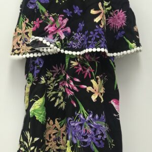 APPAMAN BLACK FLORAL LEE DRESS $68.75 VAT
