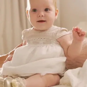 Mayoral Baby Girl Lace Trim Dress- Lino VAT $75.27