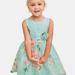 Abel & Lula Toddler Girl Linen Dress-Aloe VAT $157.47