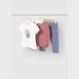 Mayoral Girls 3 Pc Legging Set- Colorete VAT $62.18