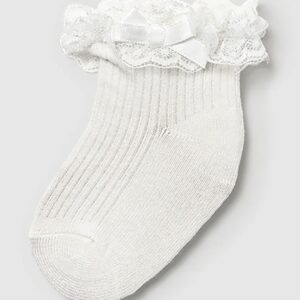 Mayoral Baby Girl Lace Trim Socks- Natural VAT $13.09