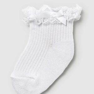 Mayoral Baby Girl Lace Trim Socks- Blanco VAT $13.09