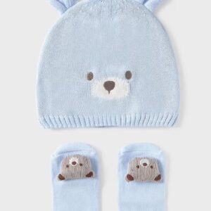 Mayoral Baby Boy Puppy Sock & Hat Set- Cielo VAT $33.88