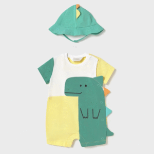 Mayoral Baby Boy Short Bodysuit w Hat Set-Loro  VAT $52.75