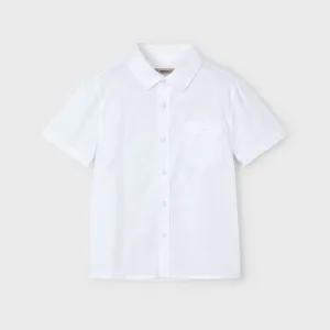 Mayoral Toddler Boys Short Sleeve Shirts- Blanco VAT $43.31
