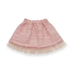 Doe a Dear Big Girl Organza Trim Tweed Skirt VAT $56.38