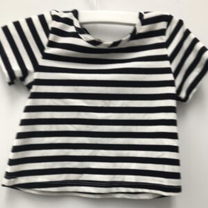 Doe a Dear Girls Black and White Stripped Top VAT $24.75