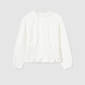 Mayoral Tween Girls Long Sleeve Blouse- Crudo VAT $46.37