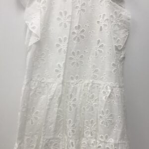 Hannah Banana Tiered Eyelet Dress- White VAT $107.25