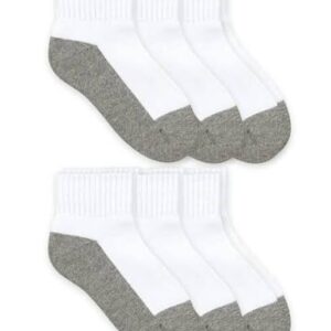 JEFFERIES- 6 PACK WHITE/GREY SOCKS- $33.00 VAT