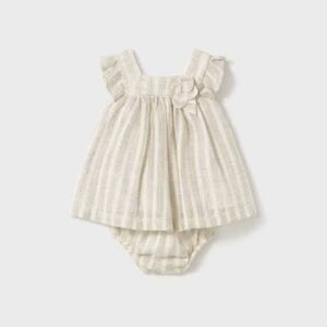 Mayoral Baby Girl Striped Dress- Lino VAT $72.38